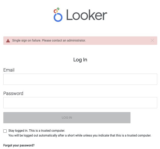 Single Sign-on failure